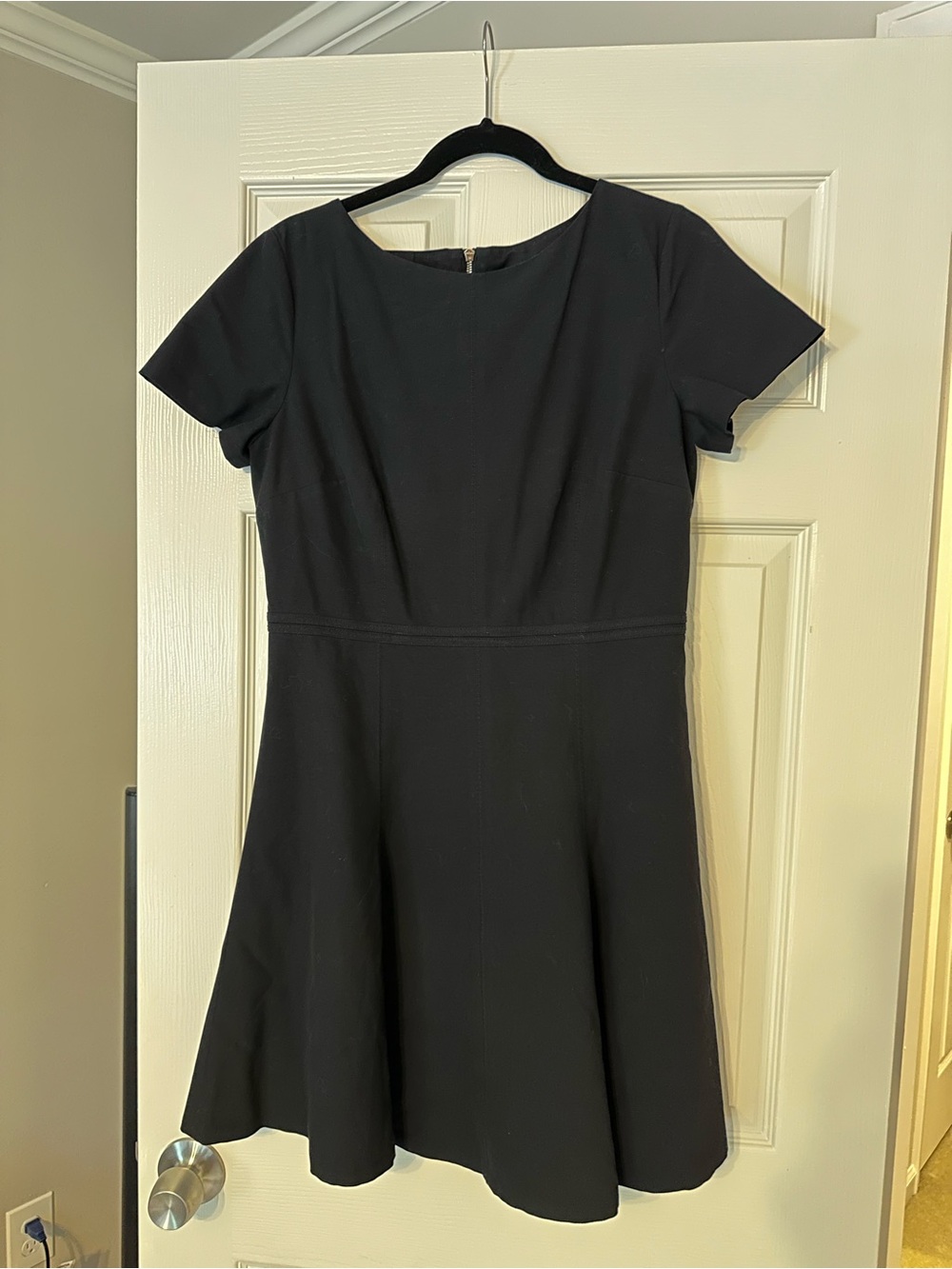 Ann Taylor navy Fit & Flare Short Sleeve Dress